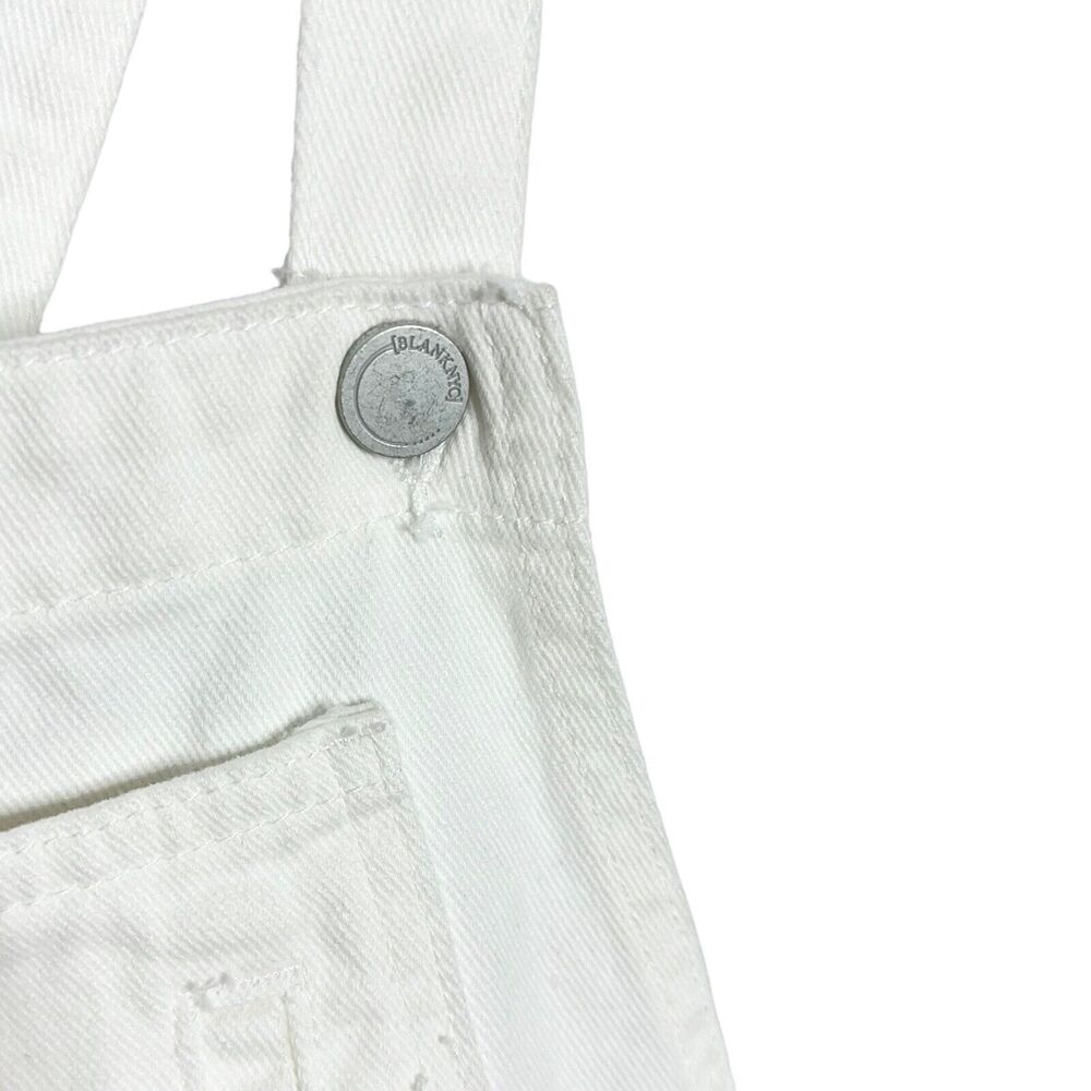 NWOT [BLANKNYC] Shortall White Denim Shorts Cut Off Shortalls - Picture 4 of 7